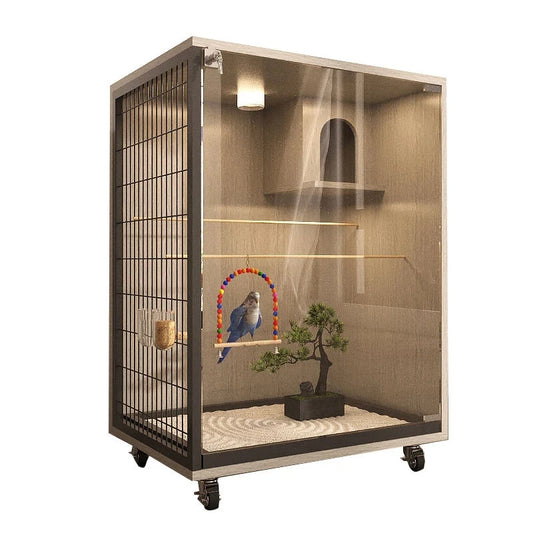 Large Parrot Cage Strong Standing Flying Many Bird Cage