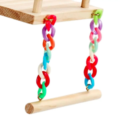 Wooden Parrot Perch Toy Platform Parrot Playstand Play