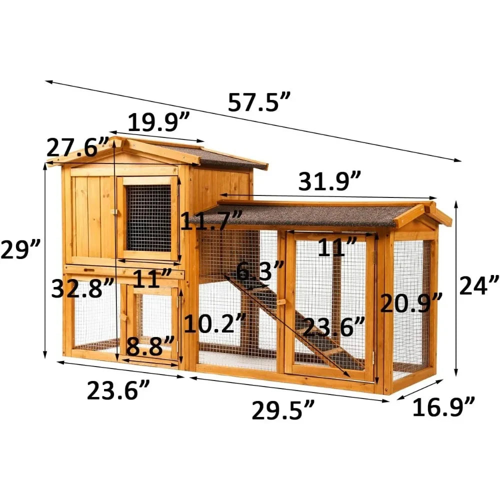 Chicken Coop Large Wooden Outdoor Cage