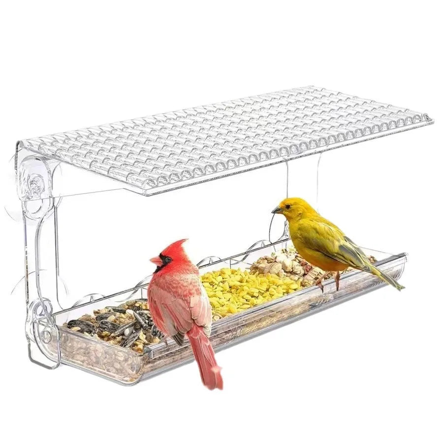 Transparent Window Viewing Bird Feeders for Outdoors