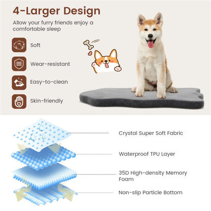 Calming Orthopedic Large Dogs Bed Memory Foam Plush Removable Cover