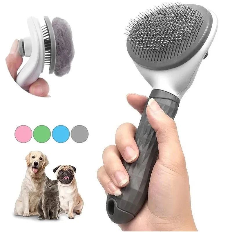 Brush Cat Comb Self Cleaning Pet Hair Remover Brush For Dogs