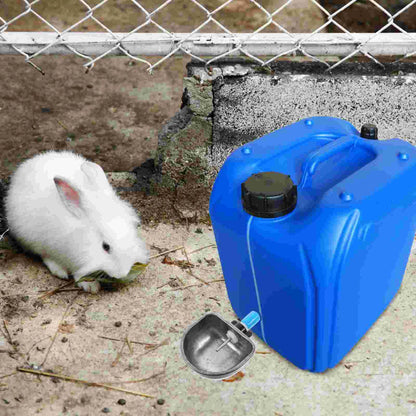 Automatic Water Fountain for Rabbits Feeder Pet Drinking Bottle Waterer Bunny Dispenser Watering Bowl Stainless Steel