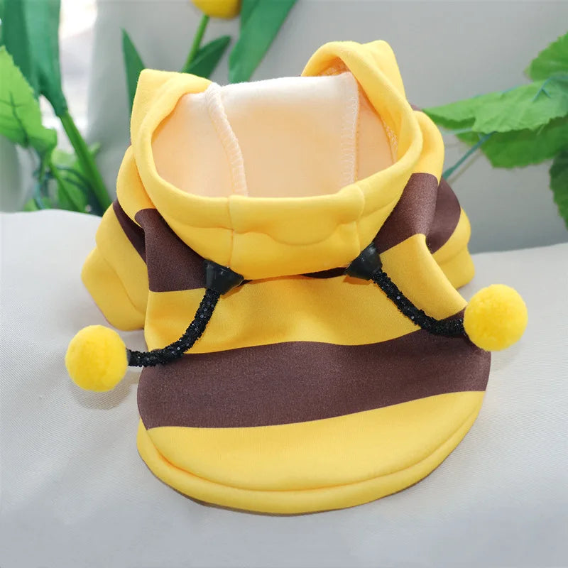 Bee Pet Puppy Coat Apparel Outfit Fleece Clothes