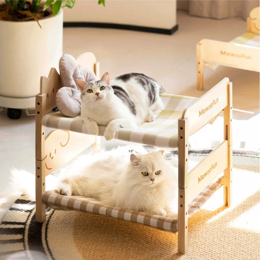 Mewoofun Cat Single Layer Bunk Wooden Bed Sofa