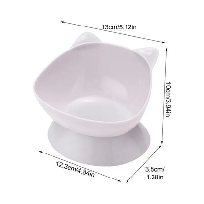 Anti-Vomiting Raised Cat Bowls with Ergonomic Design and Fine Sanded Edges