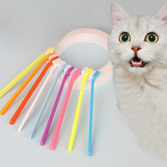 3Pcs Set cat Toothbrush Teeth Cleaning Bad Breath Care Nontoxic Tooth Brush Tool