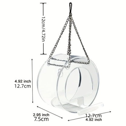 Round Acrylic Bird Feeder Courtyard Hanging And Bird Feeder