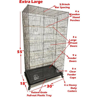 Extra Large Pet Bird Flight Breeding Home Cage