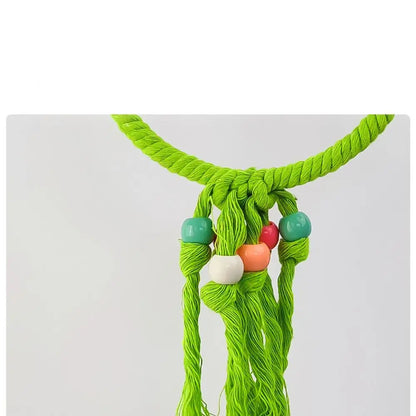 Pet Bird Perch Stand Cotton Rope Bite Swing