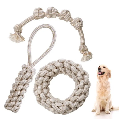 Dog Teething Toy Cleaning Teeth Interactive Wear-resistant Knot Toy Play Entertainment Chew Toy Dog accessories