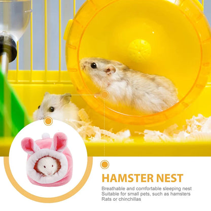 Hamster Cage Soft Warm Winter House Velvet Nest Sleeping Warm Bed Small Pet Items