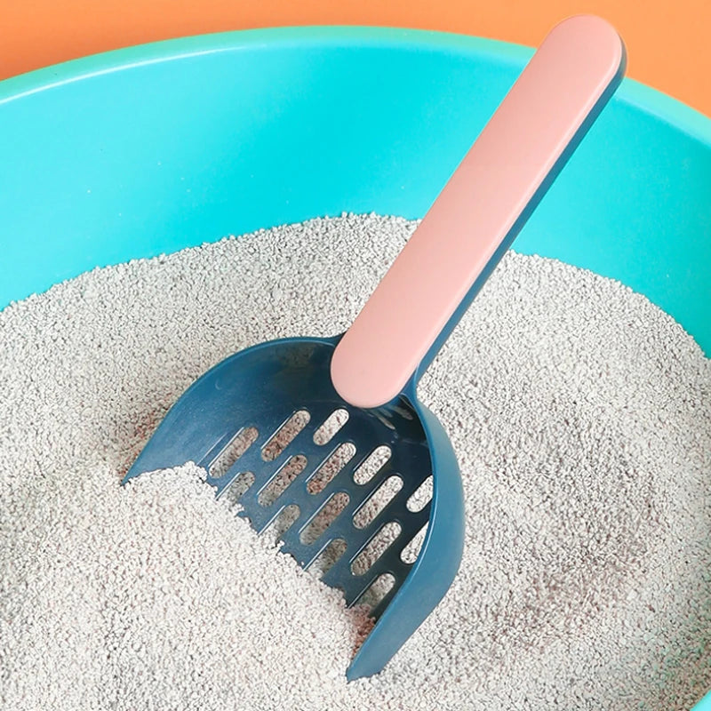 Self-Cleaning Cat Litter Scoop with Base