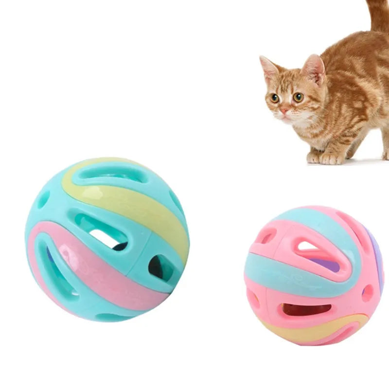 8cm Ball with Bell Ring Plastic Ball Cat Toy