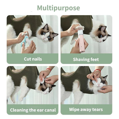 Pet Grooming Restraint Bag for Nail Trimming and Bathing