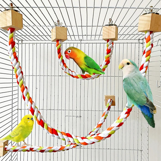 Pet Bird Bite Toys Parrot Color Cotton Rope Toys