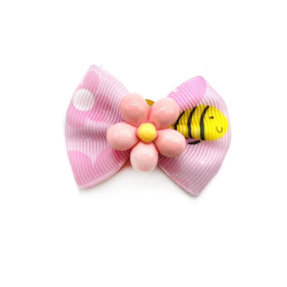 30pcs Handmade Dog Hair Bows with Bee Accessories Pet Supplies Small Dog Hair Accessories