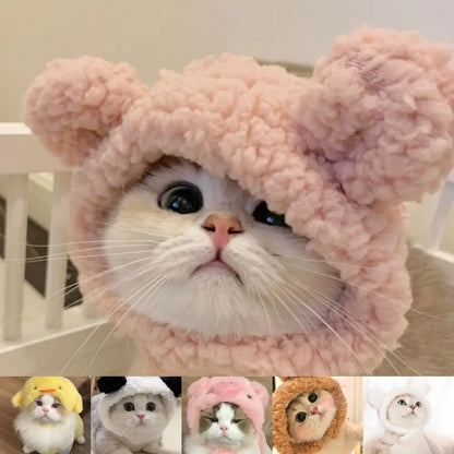 Piggy Cat Hat Chicken Pet Head Cover Panda Bear Dog Structure Hat