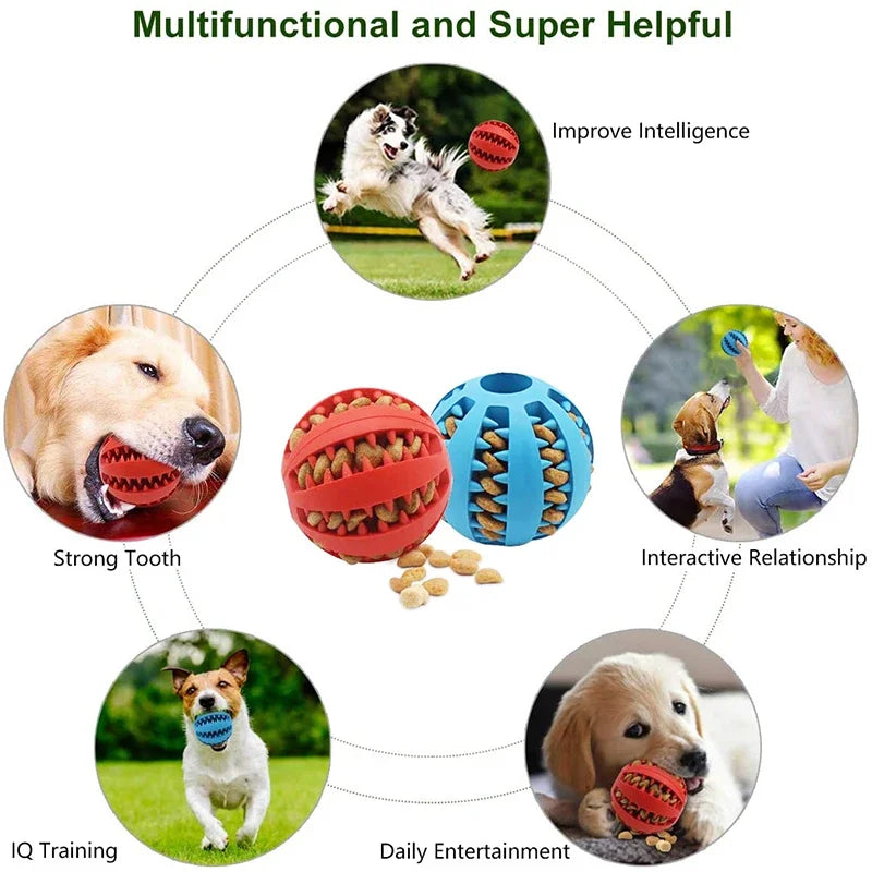 Dog Ball Toys for Small Dogs Interactive Elasticity Puppy Chew Toy for Tooth Cleaning