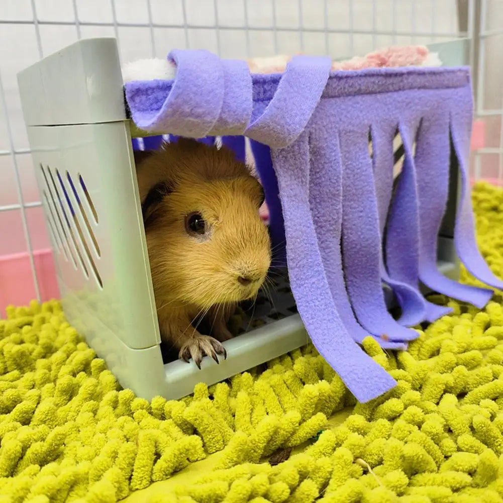 Hide House Bed Tassel Door Curtain Soft Comfortable Washable Small Animals Cage Accessories For Guinea Pig Hamster Accessories