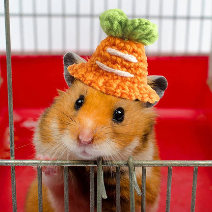 Hamster Hat Guinea Pigs Accessories Small Animals Decor Hand Knitted Pet Hats Lizard Bird Rabbit Party Clothes Costume Pet Caps