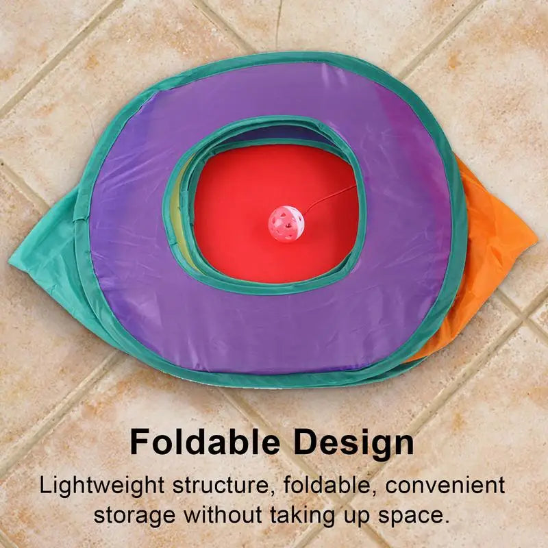 Cat Tunnel Foldable Pet Cat Toys Funny Cat Tent Mouse Supplies Simulated Fish