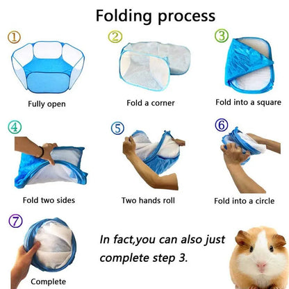 Folding Cage Playpen for Hamster Hedgehog