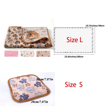 Soft Sleep Mat for Hamster Pet Pee Pad Puppy Kitten Blanket Bed Mat Guinea Pig Plush Mat Bed