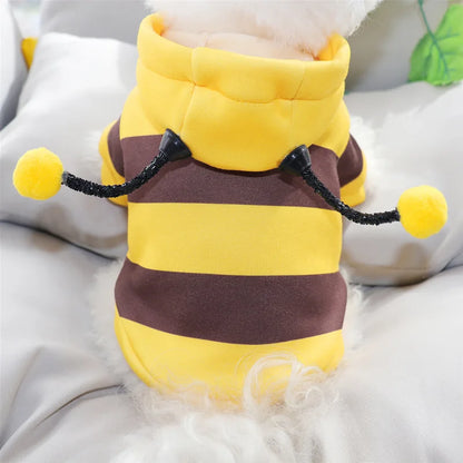 Bee Pet Puppy Coat Apparel Outfit Fleece Clothes