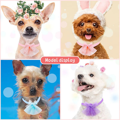 50pcs Dog Accessories Small Dog Bow Tie Fashion Dog Grooming Products Lace