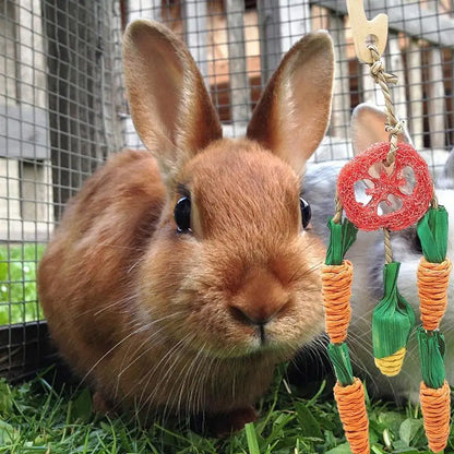 Carrot-Shaped Chew Toy for Rabbits and Small Pets