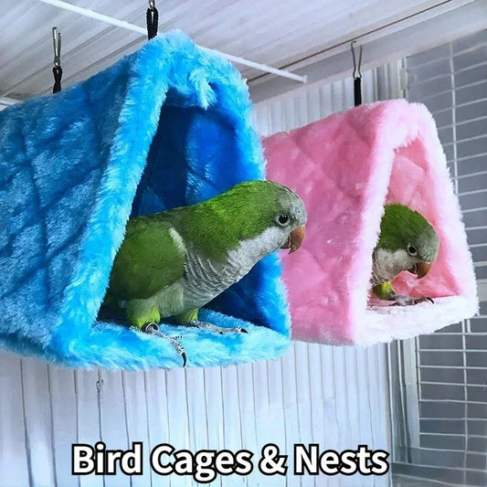 Pet Bird Parrot Cages Warm Hammock Hut Tent Fashion Bed Hanging Cave