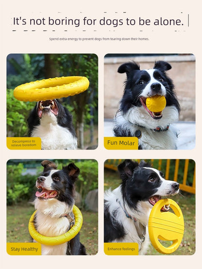 Large Dog Border Collie Jelly Power Ring Relieving Stuffy Handy Gadget Dog