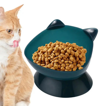 Anti-Vomiting Raised Cat Bowls with Ergonomic Design and Fine Sanded Edges