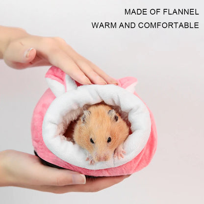 Hamster Cage Soft Warm Winter House Velvet Nest Sleeping Warm Bed Small Pet Items