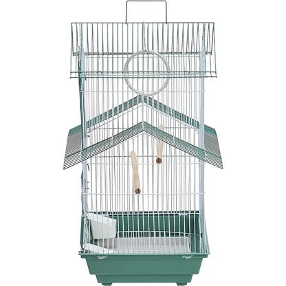 SP1720-4 Shanghai Parakeet Cage, Green and White