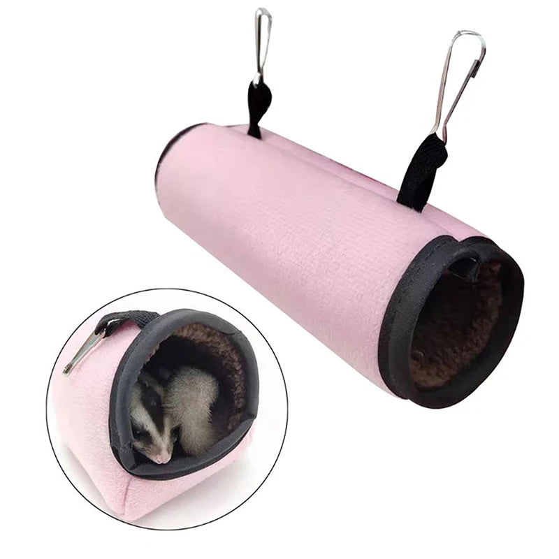 Pet Tunnel Hammock Hanging Bed Mouse Hamster Bird Parrot Squirrel Shed Cave Hut Swing Bed Nest Sleeping Bed Rat Ferret Toy