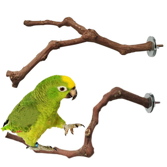 Pet Standing Stick Wild Grape Wood Pole Parrot Cockatiel Parakeet Perches