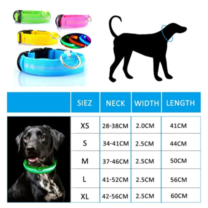 Led Dog Collar Light Anti-lost Collar For Dogs Puppies Night Luminous