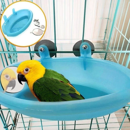 Mirrored Bird Bath Pet Cage