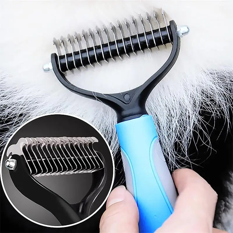 Pet Hair Dematting and Deshedding Comb for Dogs and Cats