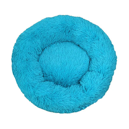 Round Plush Dog Bed Kennel Cat Cushion Washable Soft Small Medium Big Pet