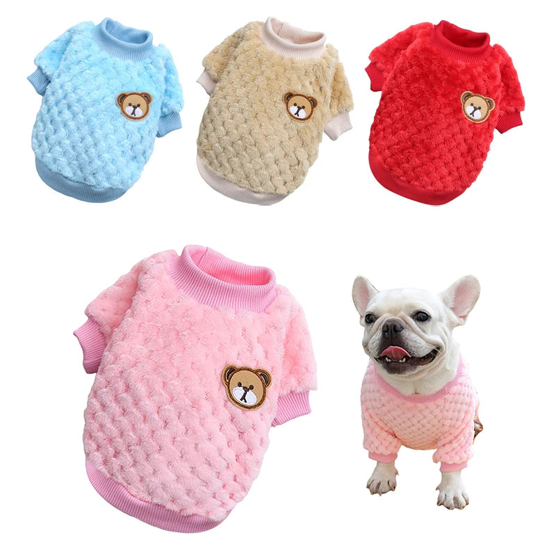 Winter Warm Pet Clothes for Small Dogs Puppy Cat Pullover Soft Fleece Jacket