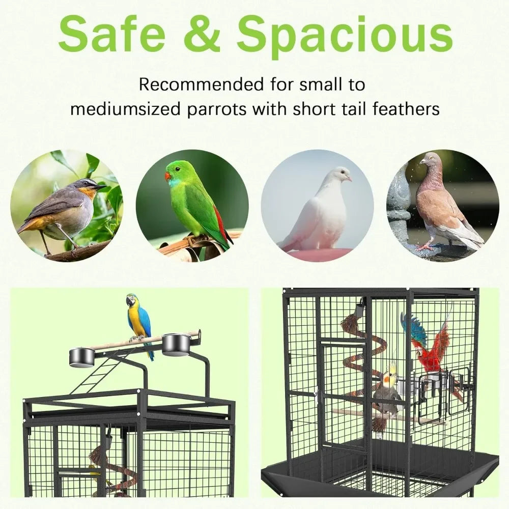 61'' Bird Cage Cages of Birds Accessories Bird Flight Cages