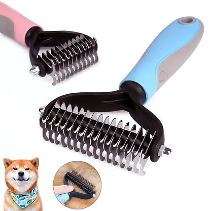 Pet Hair Dematting and Deshedding Comb for Dogs and Cats