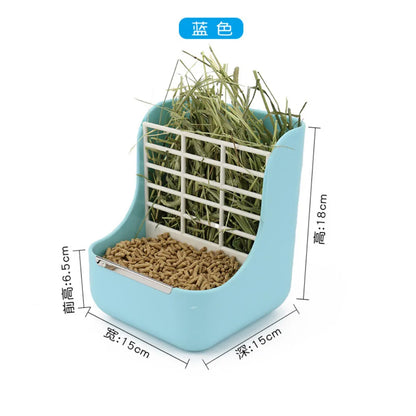 2-In-1 Grass Frame Rabbit Food Pots