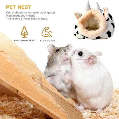 Hamster Cage Soft Warm Winter House Velvet Nest Sleeping Warm Bed Small Pet Items