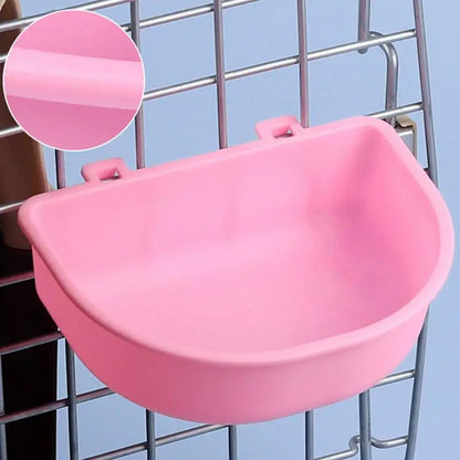 Small Pet Food Feeder Bowl Cage Hook Up Hanging Bowl Water Drinking Device Dog Cats Feeding Cup Rabbit Feede