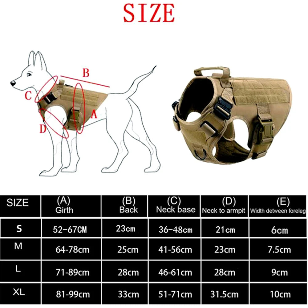 K9 Tactical Military Vest Pet German Shepherd Golden Retriever Tactical  Training Dog Harness