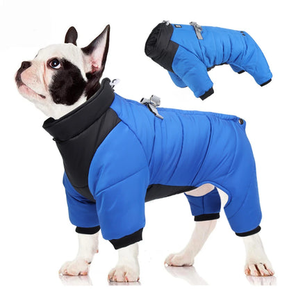 Waterproof Dog Jumpsuit Coat Winter Pet Dog Clothes Warm Puppy Cotton Jacket